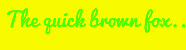 Image with Font Color 49FF00 and Background Color F8FA00